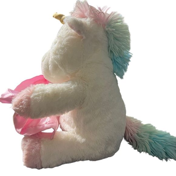 Peek-A-Boo Furry Friends Unicorn White & Pink Talking Moving Fun Plush‎ Baby Toy - Picture 5 of 7